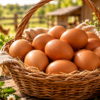 Golden-Hour Farm-Fresh Egg Basket 6 PCS - Premium Free Range Brown Eggs