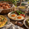 Rustic Sunlit Egg Breakfast Spread 6 PCS - Premium Free Range Brown Eggs